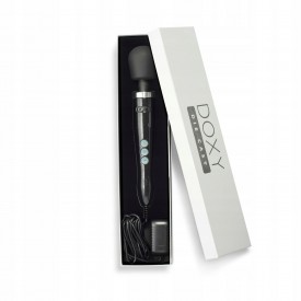 Черный вибратор Doxy Die Cast Wand Massager - 34 см.