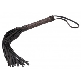 Серая многохвостовая гладкая плеть Elegant Flogger - 39 см.